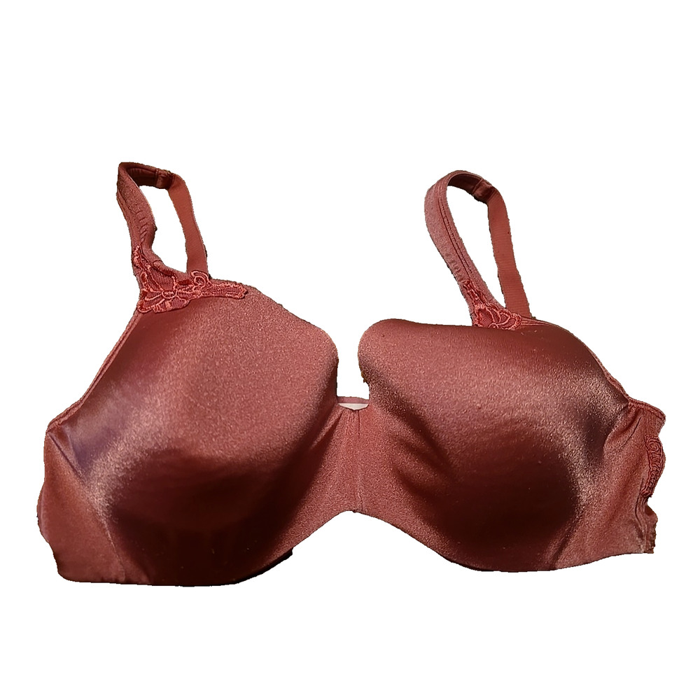 Curvation‎ Pink Lightly Lined Full Figure Adjustable Straps Wire Free Bra Sz 40C